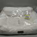 Orthopedic Cat Couch Bed for Indoor Cats, Cute Pet Sofa with Supportive Egg Foam, Fluffy Faux Fur Removable Washable Cover and Non-Slip Bottom, Ivory White