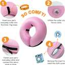 BENCMATE Inflatable Dog Cone Collar Alternative, Soft Dog Cone for Small Medium Large Dogs and Cats, Neck Recovery ECollar Donut Collar After Surgery (Medium, Pink)