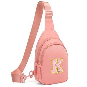 cotmcor Kids Crossbody Small Sling Bag Initial Girls Fanny Pack Cute Purse Chest Bags for Girl Gifts