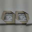 Yaetm 4x6 Picture Frame Set of 4, 1.4” Wide Molding & Rustic White Photo Frames with HD Tempered Glass, Display on Table Top & Wall Mounting (2 pack, Rustic White)