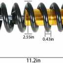 OUMURS 285mm 11.2" Universal Motorcycle Rear Shock Absorber Suspension Adjustable 980lbs Spring Fit for Dirt Bike Pit Dirt Bike Fit for Honda Yamaha Apollo Stomp WPB Bucci Orion M2R