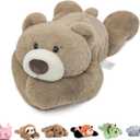 Niuniu Daddy 20" | 3.3 Pound Weighted Bear Stuffed Animals for Adults Kids, Giant Large Teddy Bear Plush Toy, Cute Brown Bear Body Pillow with Soft Fur & Body for Gift Christmas Birthday Holidays (Bear, Medium)