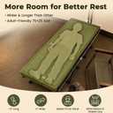 3in 100% Memory Foam Camping Mattress Pad, Roomier 75" Long Cot Mat