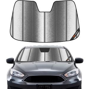 Pigenius Windshield Sun Shade for Ford Focus 2012-2018 Front Window Sunshade - Metallic