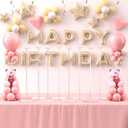 Toosci 10 Pack Balloons Stands for Tables, 23.6 Inch Acrylic Balloon Centerpiece Stands with Clear Base, Balloon Stick Holder for Wedding, Baby Shower, Holiday, Graduation, Birthday Party Decoration