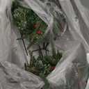 Waipfaru Outdoor Christmas Tree Urn Filler, Prelit Planter Bushes, 22 Inch Lighted Artificial Christmas Tree with Cones & Red Berries for Front Porch Pot Filler Planter Christmas Decorations, 2 Pack