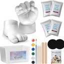 Baby Casting Kit, Baby Handprint & Footprint Casting Kit, Gifts for New Moms, 3D Moulding Gift Set for Girls and Boys, Personalized Keepsake Stuff