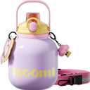 60 oz Gallon Insulated Water Bottle with Straw Lid, Purple | Premium 316L Stainless Steel, Leakproof, Wide Mouth Water Jug with Handle, All-day Hot or Cold Retention, Travel & Daily Use