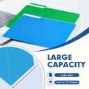 File Folder, PANDRI 220 Pack Colored File Folder, 1/3 Cut Tabs, Letter Size, Assorted 6 Colors Filing Folder for Office School Business