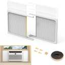 Window Air Conditioner Side Panels with Frame,Adjustable Extra Wide Air Conditioner Side Panels Fits Most 5,000-14,000 BTU Window AC Units,Window AC Side Panel Curtain Kit,2 Pack