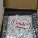 Cousin Gifts for Women, Cousin Birthday Gifts for Women | Gift for My Cousin, Cousins Gifts Card for Thanksgivings, Long Distance Ornament for Cousins Female FF698, 4.7"x4.7"