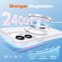Compatible with iPhone 12 Case & iPhone 12 Pro Case 6.1" with Invisible Ring Stand [Compatible with Mag-Safe] Translucent with Magnetic Kickstand, Translucent