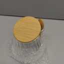 20oz Sugar Container with Bamboo Lid and Spoon,600 ml Sugar Bowl Glass Jar for Coffee Bar Accessories Coffee Canister Kitchen Decor (Large)