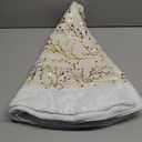 48 Inch Christmas Tree Skirt,White and Gold Faux Fur Xmas Tree Skirt,Thick Plush Velvet Tree Skirt for 4ft/6ft/7.5ft/9ft Christmas Trees,Large White Christmas Tree Skirt for Holiday Decoration