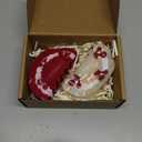 COZYISLE 2 Pack Handmade Burgundy & Cream Acetate Claw Clips with Cherry Accents, Cute Cherry Hair Clips for Women, Sturdy Claw Clips for Thick Hair