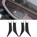 4PCS Car Door Pull Cover Fit for BMW X3 G01 2018-2023, X4 G02 2019-2024 Interior Door Handle Protective Decorate Covers 20i 30i 30e (Black)
