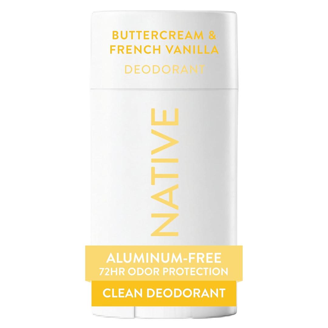 Native Deodorant Contains Naturally Derived Ingredients, 72 Hour Odor Control, Deodorant for Women and Men, Aluminum Free, Buttercream & French Vanilla 2.65oz