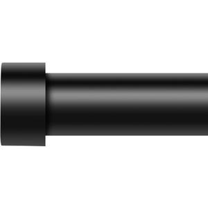 VOIIY Curtain Rods for Windows 48 to 84 Inch(4-7 Feet),Black 1'' Diameter Drapery Rods with End Cap Style Design,Modern Adjustable Heavy Duty Curtain Rod,Size:36''-88''
