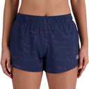 New Balance Women's Rc Printed Short 3" (Blue, XL)
