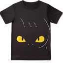 ComfyCamper Dragon Eyes Shirt Costume Boys Girls Cosplay Halloween Costumes Kids Girl Boy, 4-6 Years Black