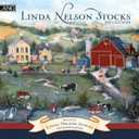 Lang Linda Nelson Stocks 2026 Wall Calendar  13.4"  12", 12-Month Calendar with Stapled Binding, Linen-Embossed Americana Art, Nostalgic Small-Town & Countryside Scenes