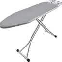 BKTD Ironing Board, Heat Resistant Cover Iron Board with Steam Rest, Non-Slip Foldable Ironing Stand. Heavy Sturdy Metal Frame Legs Iron Stand(13 * 34 * 53 Inches) (Silver Gray)
