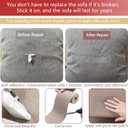 Gheeidau Linen Repair Tape 4x70 Inch Self-Adhesive Couch Patch Repair Fabric Patch for Furniture,Sofas,Cushion,Chairs,Bags,Linen Goods(Coffee)