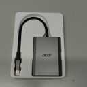 Acer 4-in-1 USB C Hub, Type C to Dual HDMI Adapter 4K@60Hz, HDMI Splitter for Dual Monitors with 100W PD Port, USB 3.0, Dual Monitor Adapter Compatible with Acer, Dell XPS, HP, MacBook Neo/Air/Pro