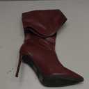 Elisabet Tang Women's Knee High Boots Pointed Toe Tall Boots 4 In Stiletto Heel Stylish Wide Calf Slip on High Heel Booties for Women Winter Long Boot Shoes (11, Wine Red)