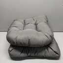 Waterproof Chair Cushions Set of 2 Outdoor,Tufted Thicken Weather and Fade Resistant Kitchen Seat Cushions,Patio Chair Pads for Garden Furniture Sofa Couch (Dark Grey)