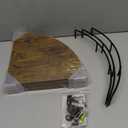 Trwcrt Corner Shelf Wall Mounted Set of 3, Floating Wall Shelves Rustic Wooden Storage Shelves for Bedroom, Living Room, Bathroom, Brown (Fan-Style)