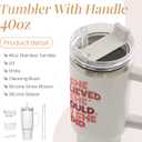 SANDJEST Graduation Gift for Women She Believed She Could So She Did Tumbler 40oz Stainless Steel Insulated with Handle and Straw - New Job, Going Away, Inspirational Design