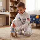Koatobbor Kids Astronaut Costumes America Spacesuit for Boys Girls Space Jumpsuit Halloween Dress up