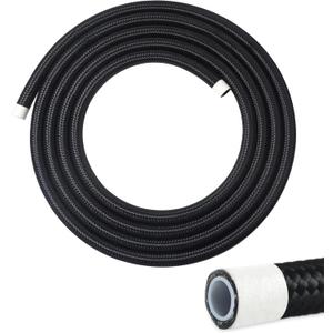 6AN PTFE Fuel Line, E85 Fuel Line 5FT, Nylon Braided Fuel Line Hose.