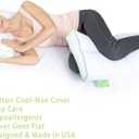 Sleep Yoga Back Sleepers & Side Sleepers, Ergonomically Designed Down Alternative Between & Under Pillow for Knee Support, Hypoallergenic & Washable, 26" x 13" x 3"/One Size White