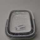 Collapsible Foot Bath Basin for Soaking Feet,Foot Soak Tub,Plastic Foot Bucket with Handles and Massage Acupoint,Foldable Laundry Basket-Gery (1 Pack, Gray)