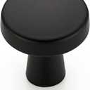 Ravinte 30 Pack Matte Black Cabinet Knobs Mini Round Knobs Single Hole Solid Drawer Pulls for Dresser Drawers -1 Inch Diameter