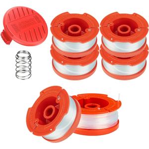CMZST065/CMZST0653 30 Feet 0.065'' String Trimmer Line Compatible with Craftsman Models: CMCST900,CMEST913, CMESTE920,CMESTA900,8-Pack (6-Line Spool + 1 Cap+1 Spring)