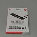 GE Universal USB 2.0 Adapter Kit, 6ft. A Male to A Female Extension Cable, 4 Adapters Included: A Male to B Male, 4 Pin, 5 Pin, A Male to Micro USB, 33758