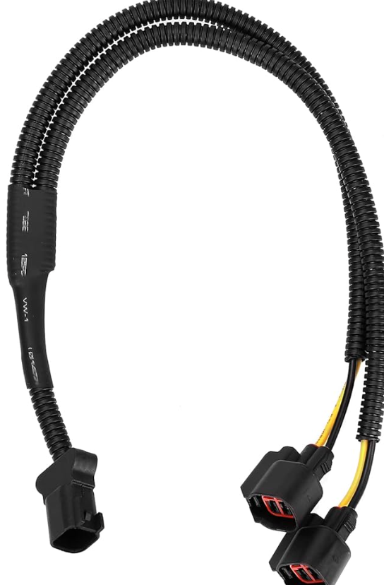 FARBIN 1 to 2 Horn Adapter Connector for Ford, Y Type Horn Connector Converter Wiring Harness, Plug and Play (1 to 2 Converter Wiring for Ford Horn)