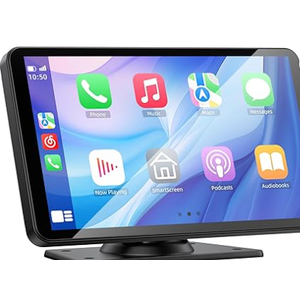 Wireless Carplay and Android Auto Screen for Car, 7" HD Portable Touch Screen Car Stereo with Bluetooth, Backup Camera, Navigation, Mirror Link for All Vehicles