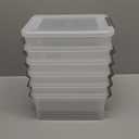 Citylife 6 Packs Small Storage Bins with Lids 3.2 QT Plastic Storage Containers for Organizing Stackable Clear Storage Boxes