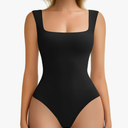 Avidlove Bodysuits for Women Square Neck Body Suit Double Lined Tank Top Bodysuit Soft M