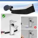 Crevice Cleaning Brushes, Cleaner Scrub Brush Tool for Hard to Reach Tight Space, Home Essentials, Cleaning Supplies for Shower, Bathroom, Kitchen, Toilet, Window (Black)