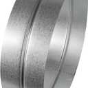 Vent Systems 12'' Inch Galvanized Steel Duct Connector - Round Ventilation Duct Extension - Metal Dryer Vent Coupler - Metal Hose Coupling - Dryer Pipe Connector Fittings - Inline HVAC Ducting Insert