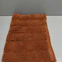 Bcoimo 30"x20" Chenille Bath Mat Non-Slip with Backing Bath Rug Ultra-Absorbent and Machine Washable Bathroom Mat Quick-Dry Design. Ideal for Bathroom and Tub Areas (Burnt Orange)