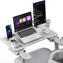 Newtral Home Office Laptop Desk for Office Chair, Adjustable Portable Laptop Table Tray with Wrist Rest, Mouse Pad and Cup Holder, Laptop Stand for Working, Writing and Gaming - Home Office Essentials