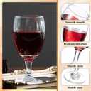 Patelai Set of 4 Water Goblet, 16 oz Clear Drinking Glasses Bulk Dishwasher Safe, Stemmed Water Glass for Juice Wine Beer Tea Sangria Cold Beverages, Reusable Glassware for Home Party Restaurant