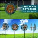 Stargarden Garden Wind Spinners, 13 W Kinetic Wind Sculptures & Spinners, 4 Layers Windmills Lawn Ornament Dcor