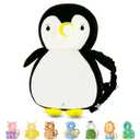 JunNeng Baby Head Protector Backpack, Toddler Walking Fall Head Protection, White Black Penguin